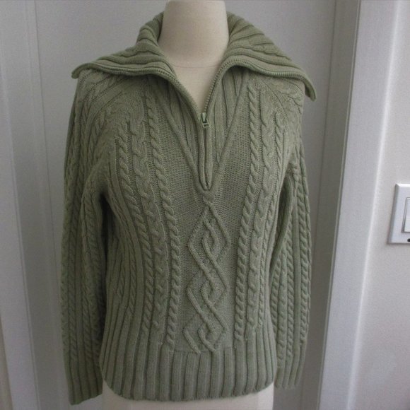 Wainscott Sweaters Wainscott Green Pullover Long Sleeve Sweater